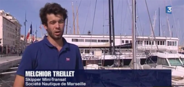 Melchior et son mini en reportage au JT de France 3 Méditerranée