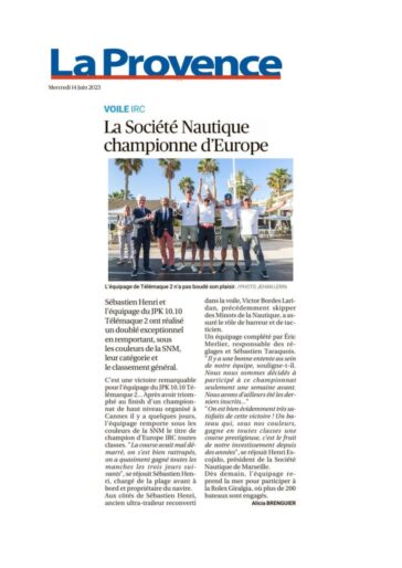 La Provence 14 juin IRC European page 0001