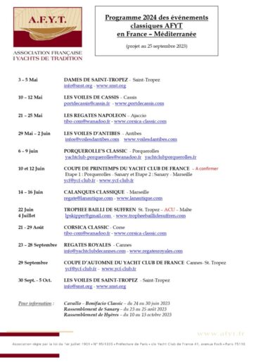 Programme AFYT 2024